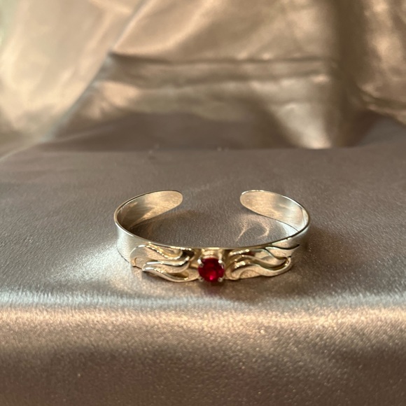 Tami Wade Jewelry - Xmas Discount! NWT Sterling Cuff Bracelet With 1.5ct Ruby